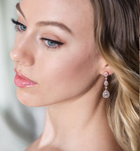 Margaux Linear Teardrop Earrings - Amy O. Bridal