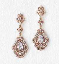 Deco Vintage Drop Earrings - Amy O. Bridal