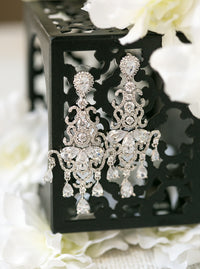 Regal Cascading Chandelier Earrings - Amy O. Bridal