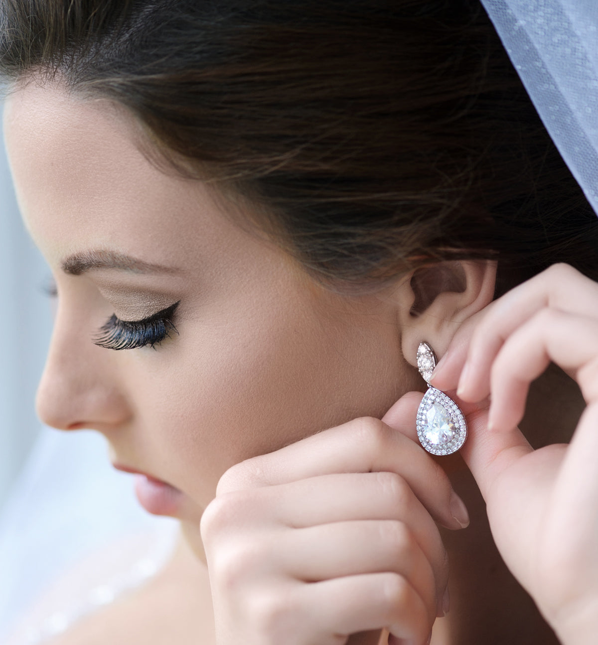 Margaux Lux Teardrop Earrings - Amy O. Bridal