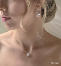 Margaux Lux Back Pendant Necklace - Amy O. Bridal