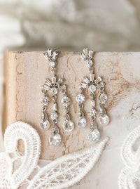 Deco Dainty Drop Earrings - Amy O. Bridal