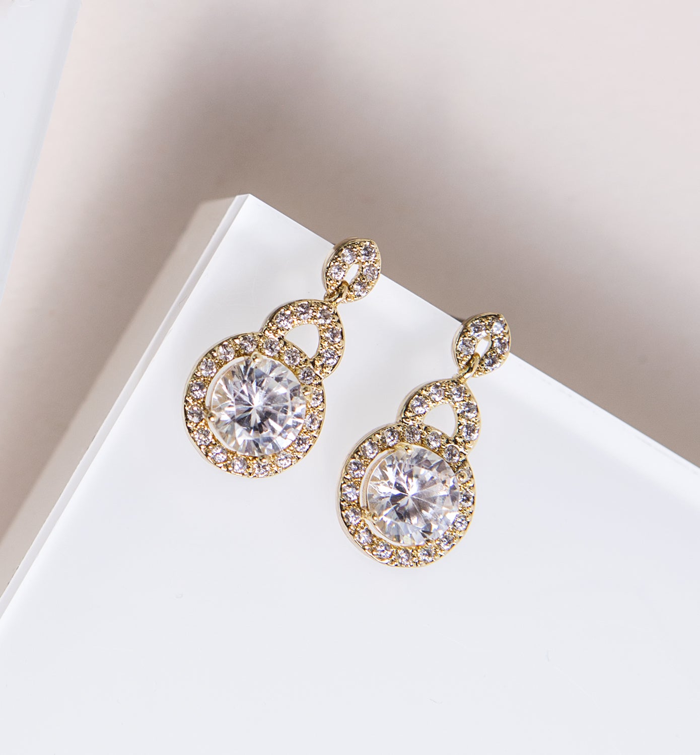 Sophia Crystal Drop Earrings - Amy O. Bridal