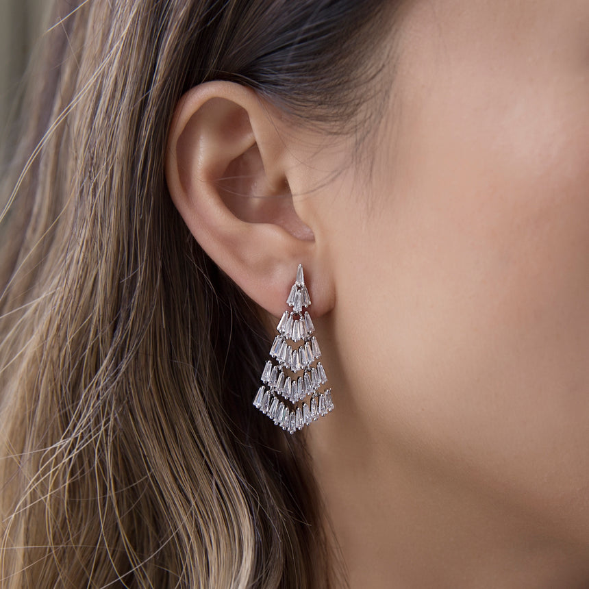 Baguette Chandelier Earrings