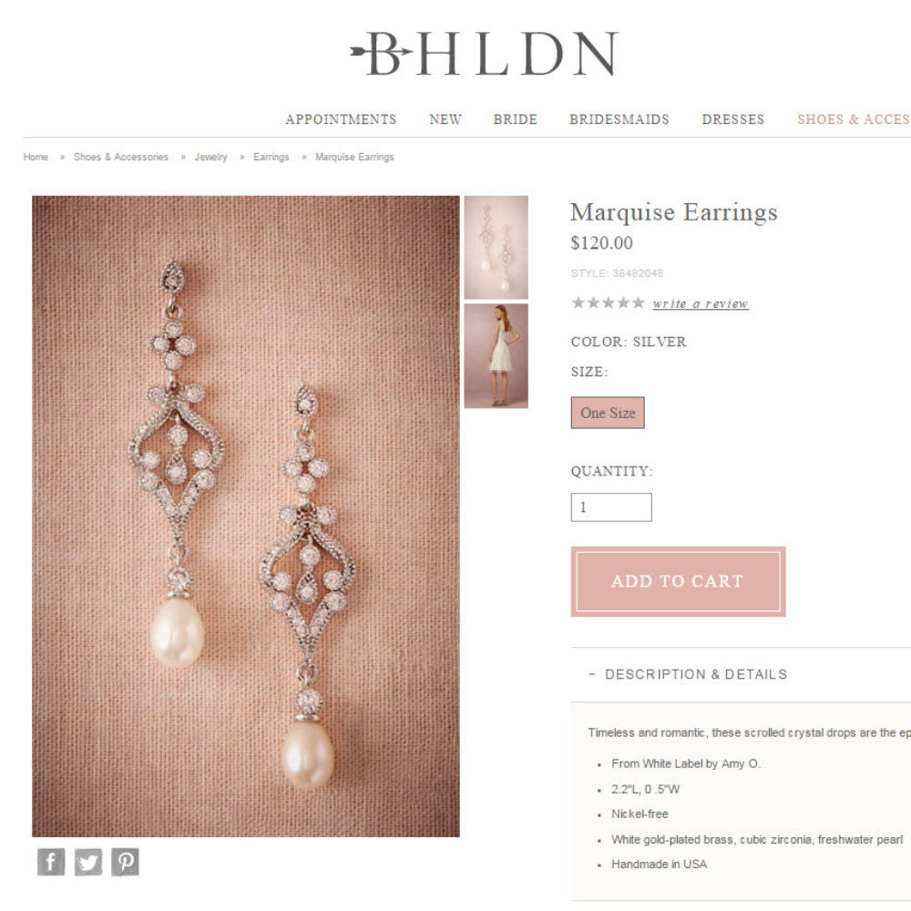 caption: Featured on BHLDN