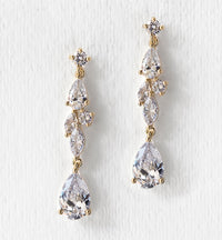 Mosaic Crystal Drop Earrings - Amy O. Bridal