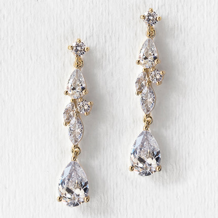 Mosaic Crystal Drop Earrings