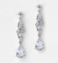 Mosaic Crystal Drop Earrings - Amy O. Bridal