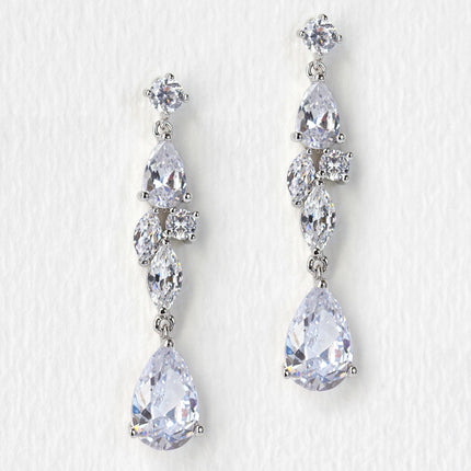 Mosaic Crystal Drop Earrings