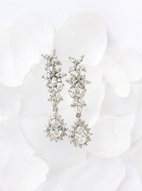 Fleur Teardrop Earrings - Amy O. Bridal