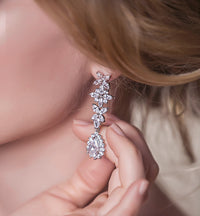 Fleur Teardrop Earrings - Amy O. Bridal