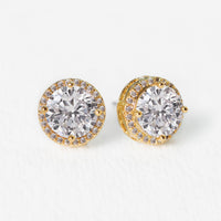 Sophia Round Crystal Stud Earrings