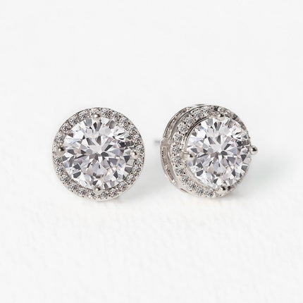 Sophia Round Crystal Stud Earrings