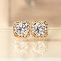 Beau Cushion Stud Earrings - Amy O. Bridal