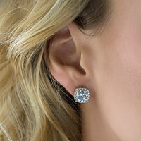 Beau Cushion Stud Earrings - Amy O. Bridal