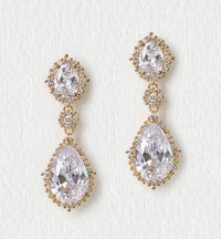 Cleo Pear Drop Earrings - Amy O. Bridal