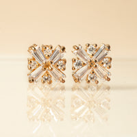 Deco CZ Stud Earrings - Amy O. Bridal