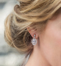 Deco Teardrop Earrings - Amy O. Bridal