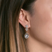 Astrid Swarovski Drop Earrings - Amy O. Bridal