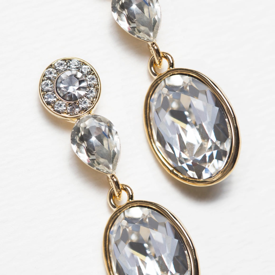 Astrid Swarovski Drop Earrings - Amy O. Bridal