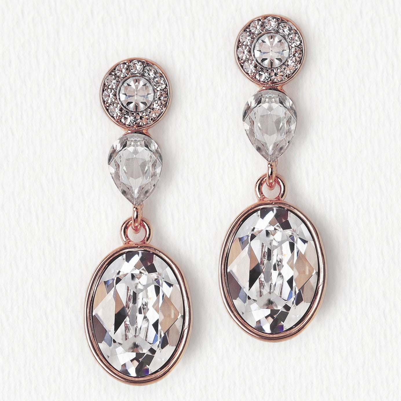 Astrid Swarovski Drop Earrings - Amy O. Bridal