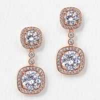 Beau Cushion Drop Earrings - Amy O. Bridal