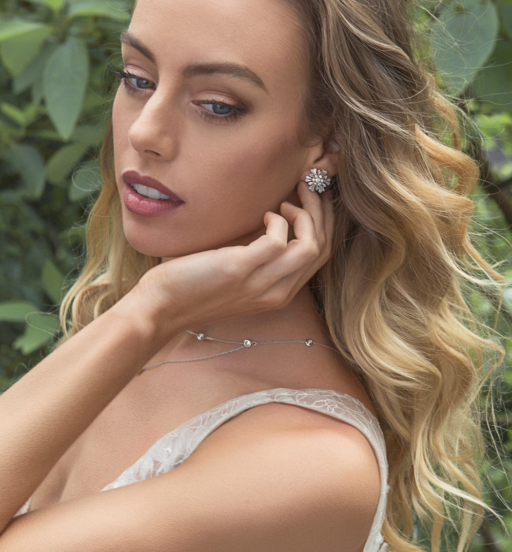 Deco Star Crystal Stud Earrings - Amy O. Bridal
