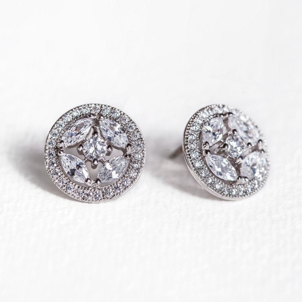 Copy of  Crystal Stud Earrings - Amy O. Bridal