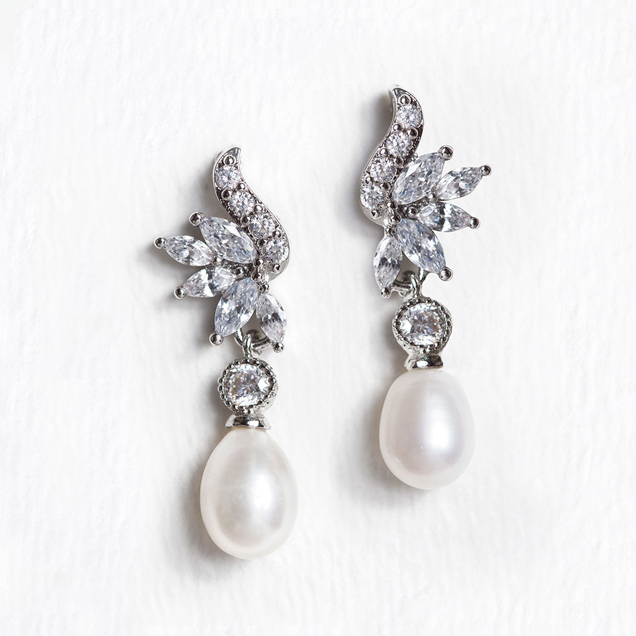 pearl drop earrings