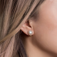 Pearl Stud Clip on Earrings