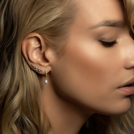 Marquise Ear Climber Earrings