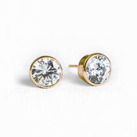 Dakota Solitaire Crystal Stud Earrings