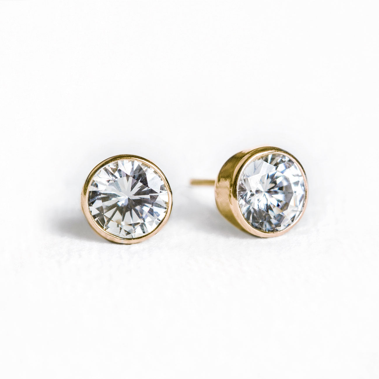 Dakota Solitaire Crystal Stud Earrings