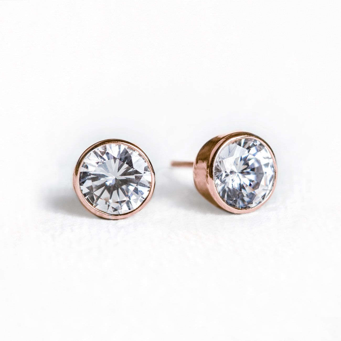 Dakota Solitaire Crystal Stud Earrings