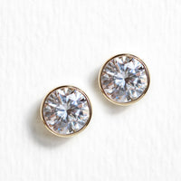 Dakota Solitaire Crystal Stud Earrings