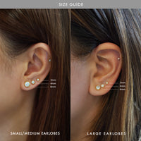 Dakota Solitaire Crystal Stud Earrings
