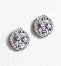 Cleo Crystal Stud Earrings - Amy O. Bridal