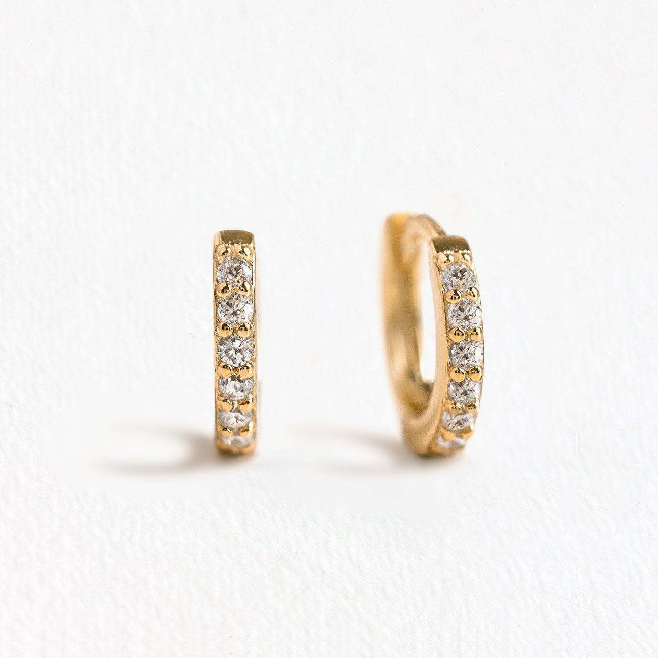 Pave Huggie Earrings