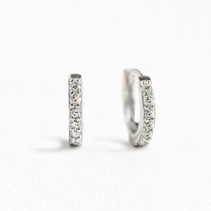 Pave Huggie Earrings