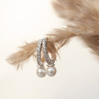 Tiny Pearl Huggie Earrings