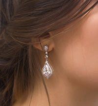 Sarina CZ Drop Earrings - Amy O. Bridal