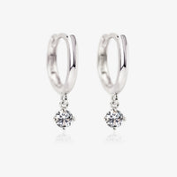 Pavé Dangle Huggie Earrings