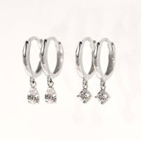 Pavé Dangle Huggie Earrings