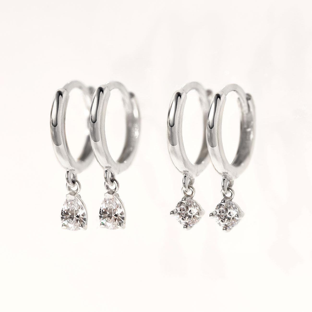 Pavé Dangle Huggie Earrings