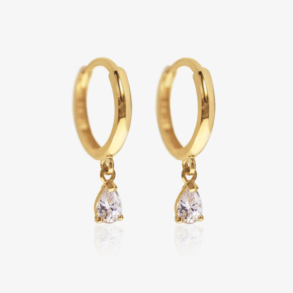 Pear Drop Huggie Earrings – AMYO Bridal
