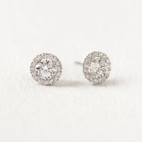 Solitaire Halo Studs