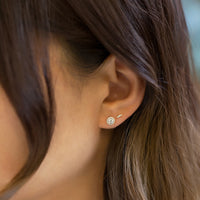 Solitaire Halo Studs