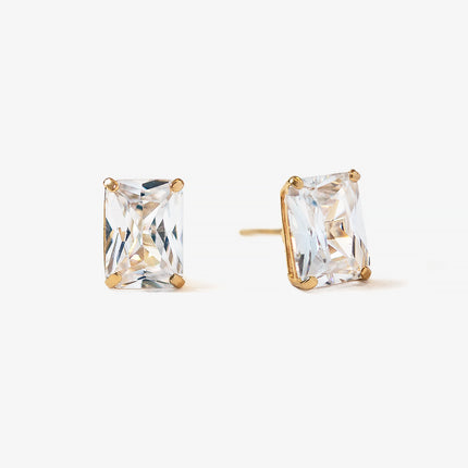 Emerald Cut Studs