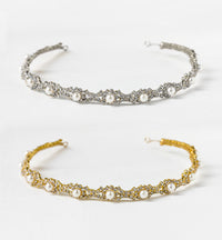 Eden Pearl & Crystal Headband - Amy O. Bridal