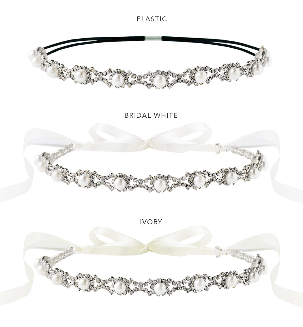 Eden Pearl & Crystal Headband - Amy O. Bridal